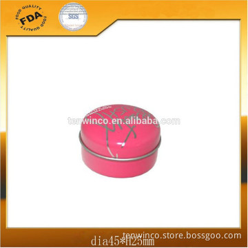 Round Lip Balm Cosmetics Tin Box